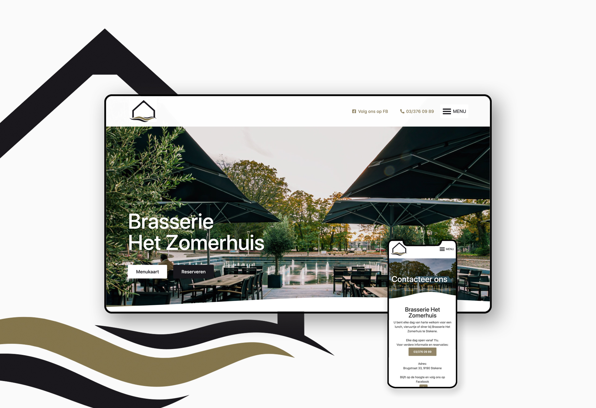 KV-Designs - project - Brasserie Het Zomerhuis - webdesign