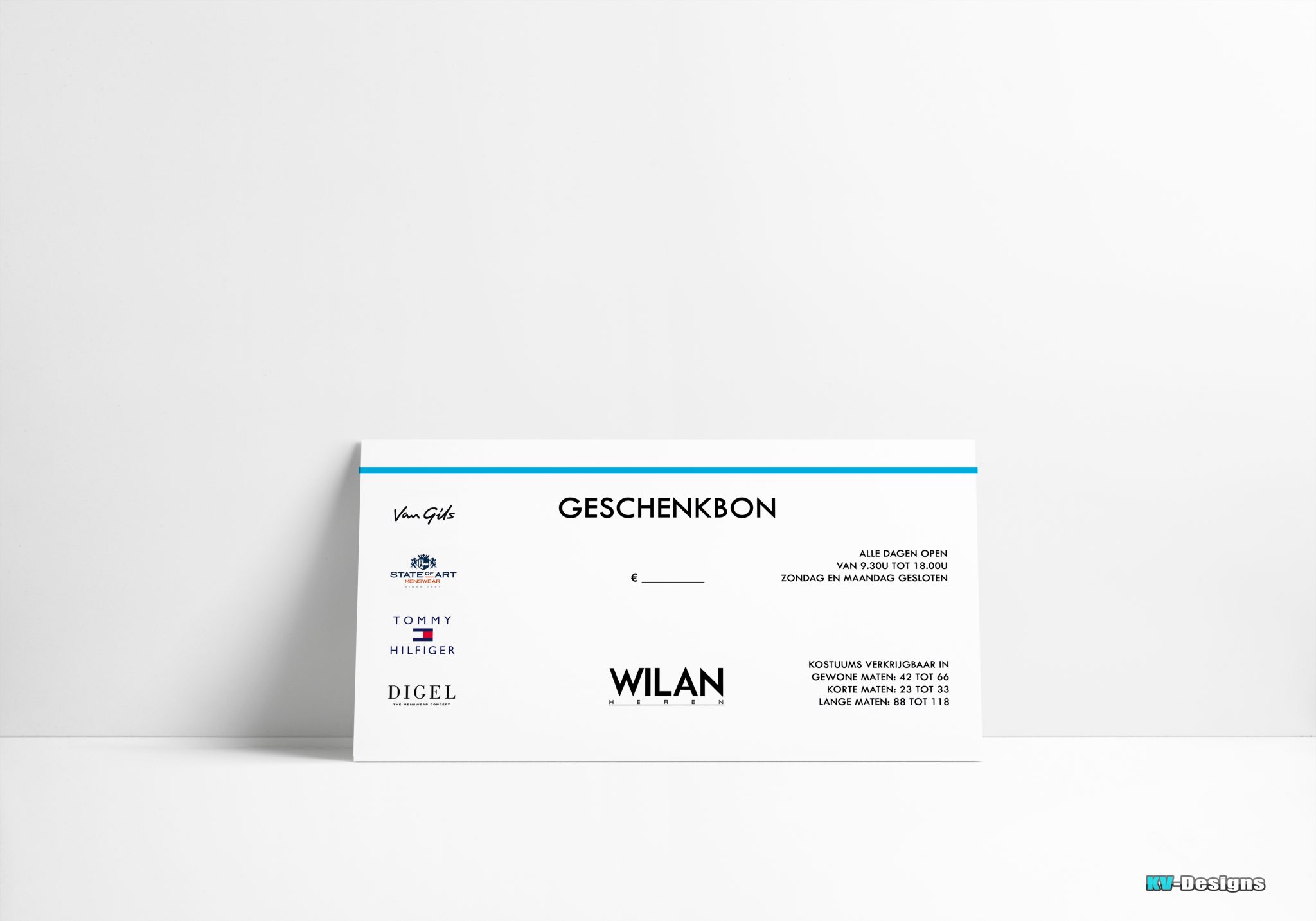 KV-Designs - project - Kleding Wilan - drukwerk cadeaubon