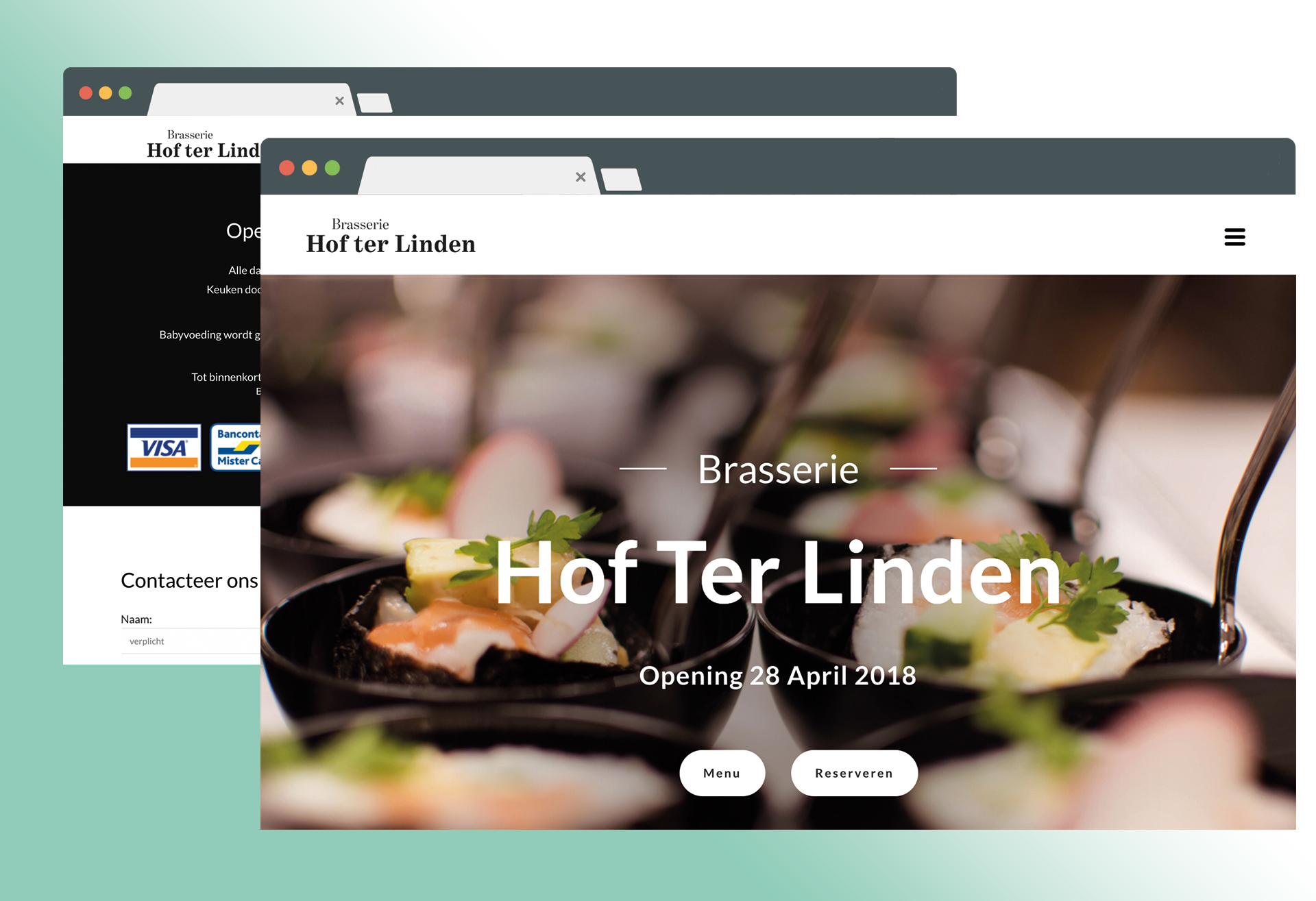 KV-Designs - project - Brasserie Hof ter Linden - webdesign